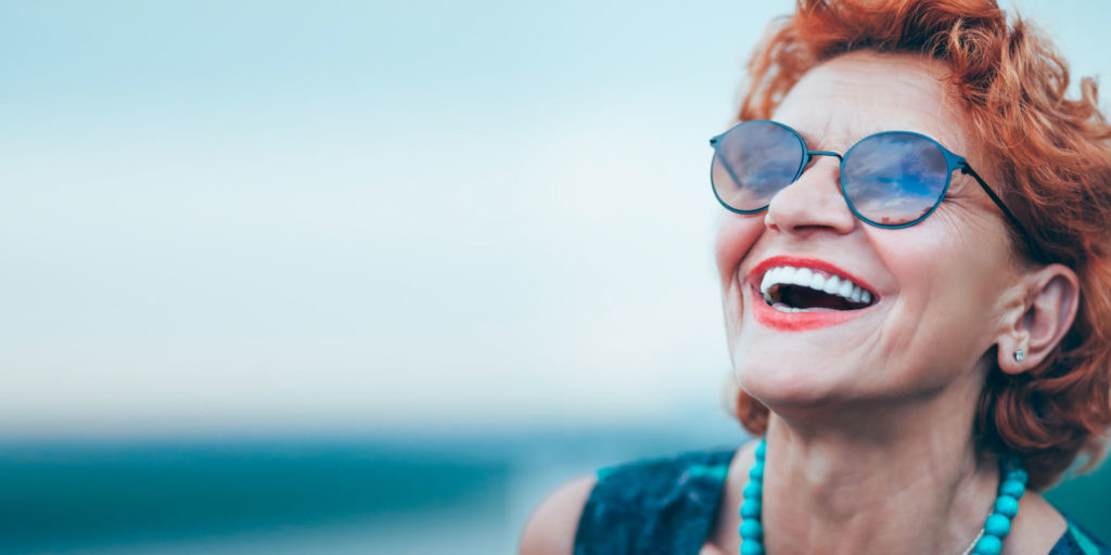 dentures patient smiling